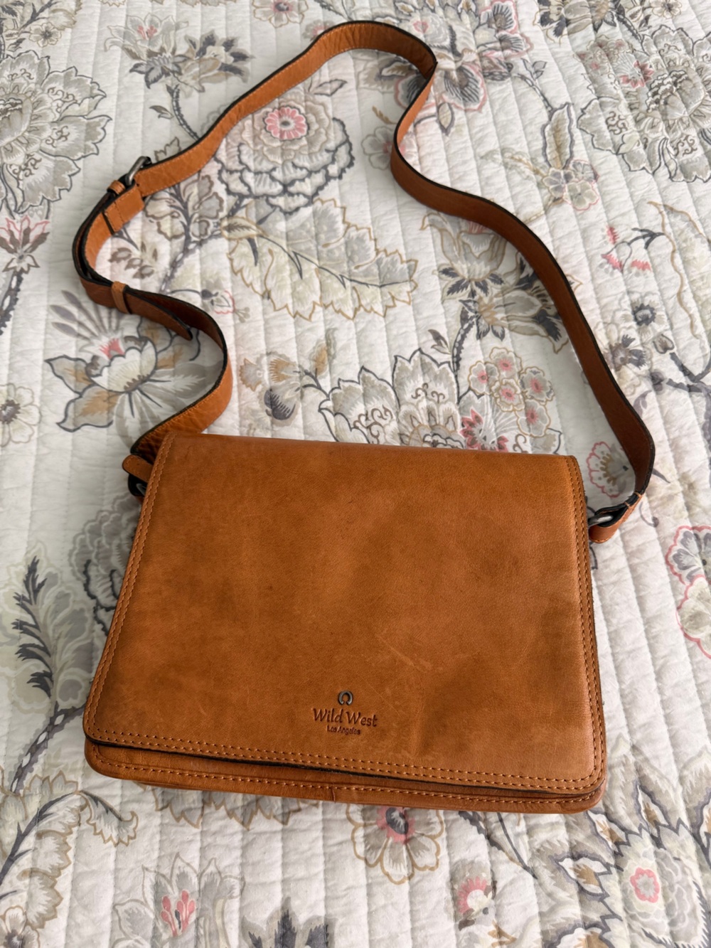 Wild West Leather Tan Messenger Bag